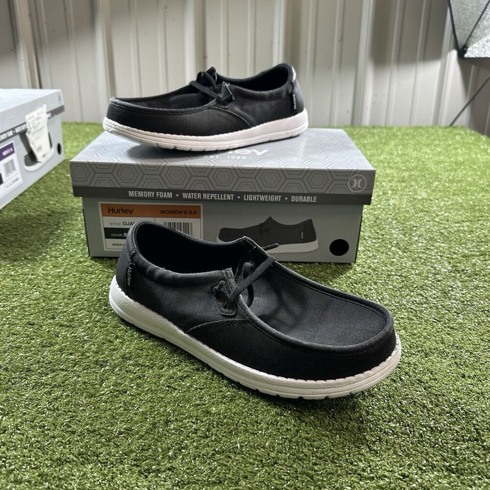 Hurley Ojai Women's Size 8.5 Black Slip On Shoes Memory Foam